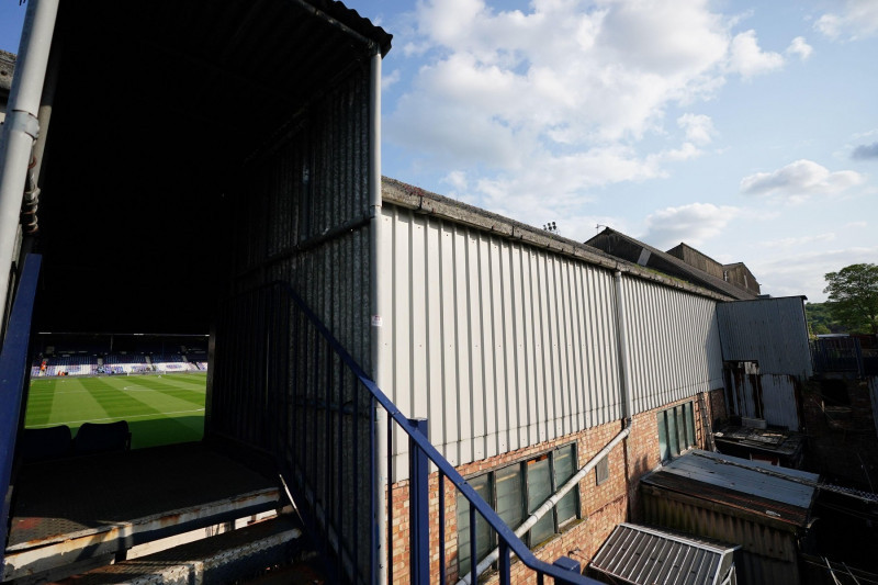 A general view of stairs leading into the stadium before the Sky Bet Championship play-off semi-final second leg match at Kenilworth Road, Luton. Picture date: Tuesday May 16, 2023.