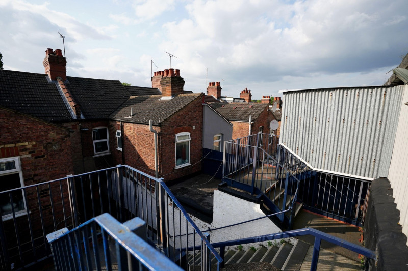 A general view of stairs outside of the ground before the Sky Bet Championship play-off semi-final second leg match at Kenilworth Road, Luton. Picture date: Tuesday May 16, 2023.