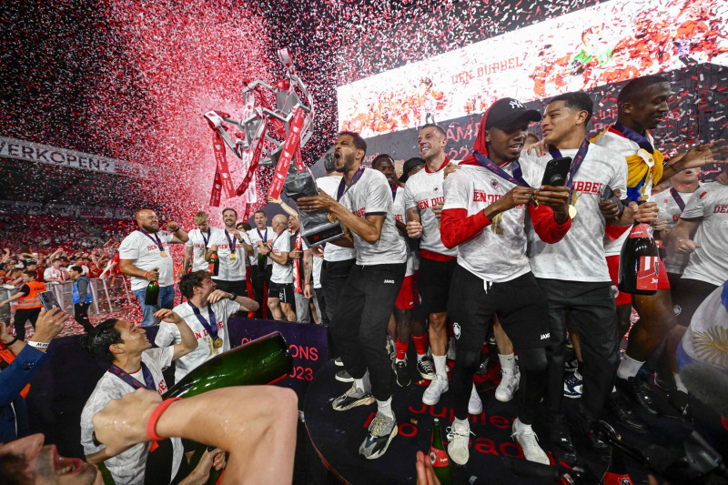 Royal Antwerp FC winning the Jupiler Pro League title 2022 - 2023