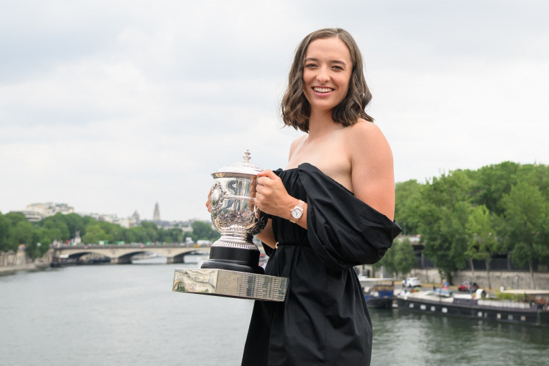 French Open - Iga Swiatek Poses With Her Trophy, Paris, France - 11 Jun 2023