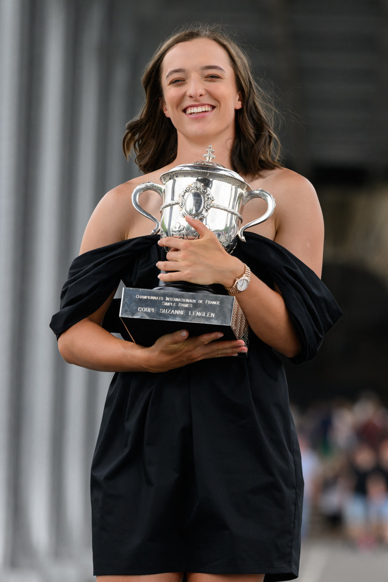French Open - Iga Swiatek Poses With Her Trophy