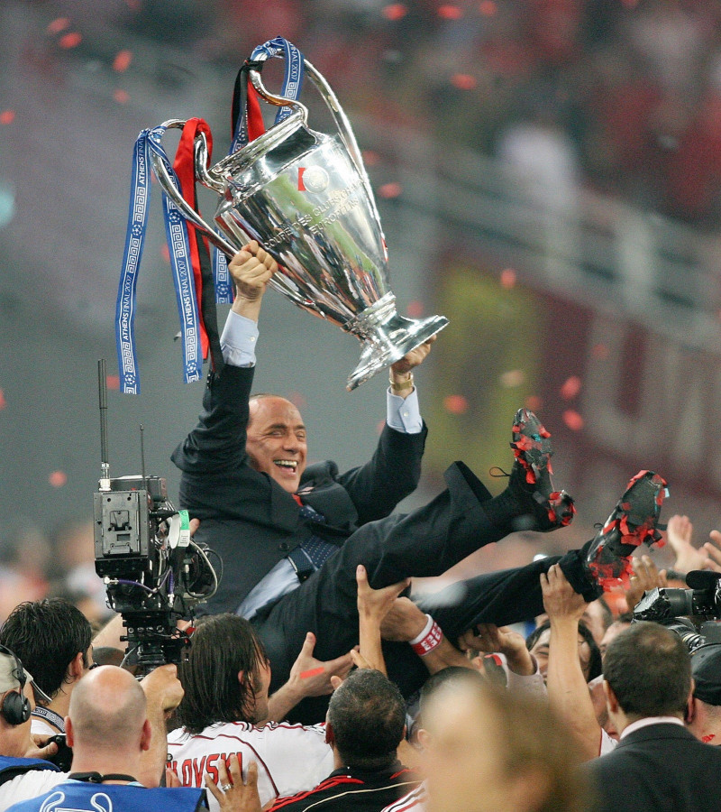 Archivbild 12.06.2023 Silvio Berlusconi starb am Montag im Alter von 86 Jahren. Fussball CHL Finale 23.05.2007 AC Mailan
