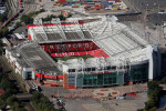 aerial view of Manchester United Old Trafford football stadium