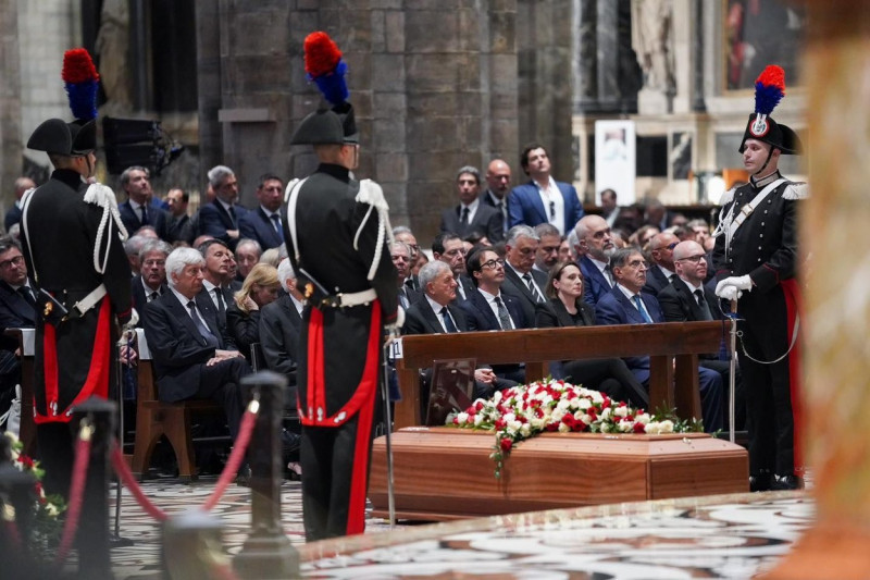 Iraqi President Abd al-Latif Jamal Rashid attends the memorial service for former Italian Prime Minister Silvio Berlusconi at the Duomo Church in Milan, Milan, Italy - 14 Jun 2023