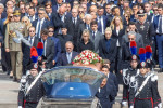 italy, Milan: The state funeral of former Italian Prime Minister Silvio Berlusconl. Paolo Berlusconi, Piersilvio Berlusconi, Eleonora Berlusconi, Marina Berlusconi, Luigi Berlusconi, Marta Fascina, Sergio Mattarella, Giorgia Meloni .