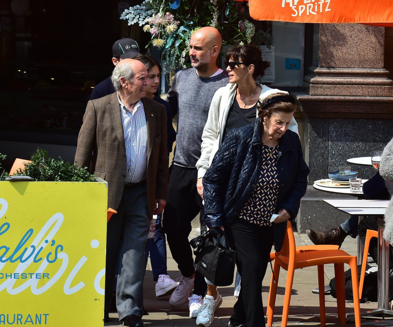 EXCLUSIVE: Pep Guardiola Celebrates His 5th Premier League Title With A Day Out With His Family In Manchester, UK