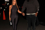 Larsa Pippen and beau Marcus Jordan hold hands arriving for dinner at Catch Steak!