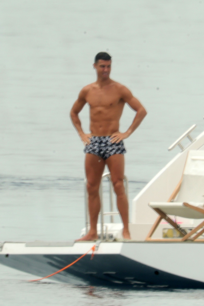 SPLASH EXCLUSIVE: HOT BODS! Cristiano Ronaldo Shows Off His Ripped Physique With Bikini Clad Georgina Rodriguez On A Yacht In Sardinia, Italy