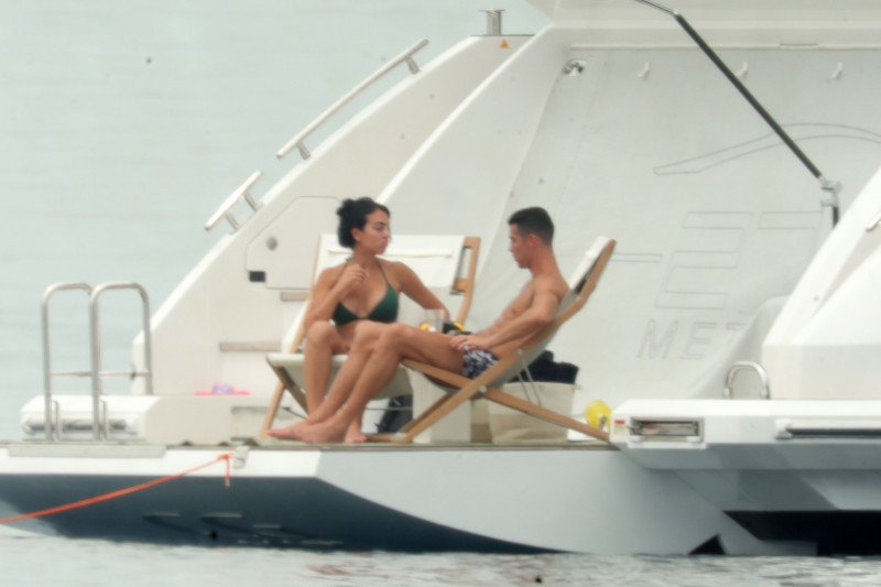 SPLASH EXCLUSIVE: HOT BODS! Cristiano Ronaldo Shows Off His Ripped Physique With Bikini Clad Georgina Rodriguez On A Yacht In Sardinia, Italy