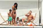 Cristiano Ronaldo With Georgina Rodriguez And Their Children On A Yacht In Sardinia, Italy