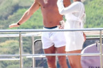 *EXCLUSIVE* Portuguese football star Cristiano Ronaldo enjoys family time aboard a yacht in Sardinia