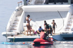 *EXCLUSIVE* Portuguese football star Cristiano Ronaldo enjoys family time aboard a yacht in Sardinia