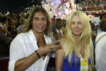 Argentine retired footballer Claudio Caniggia enjoys Carnival in Rio with his wife Claudio Caniggia, Mariana Nannis
