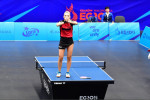 Bernadette SZOCS, RumĂ¤nien, gewinnt erstmals Gold im Einzel bei den Europaspiele und macht gegen Xiaoing Yang, Monaco, i