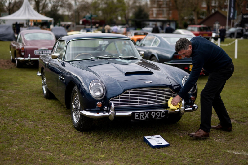 A 1965 Aston Martin DB5 on display during the preview for Salon Prive London at the Royal Hospital Chelsea in London. Picture date: Thursday April 20, 2023.