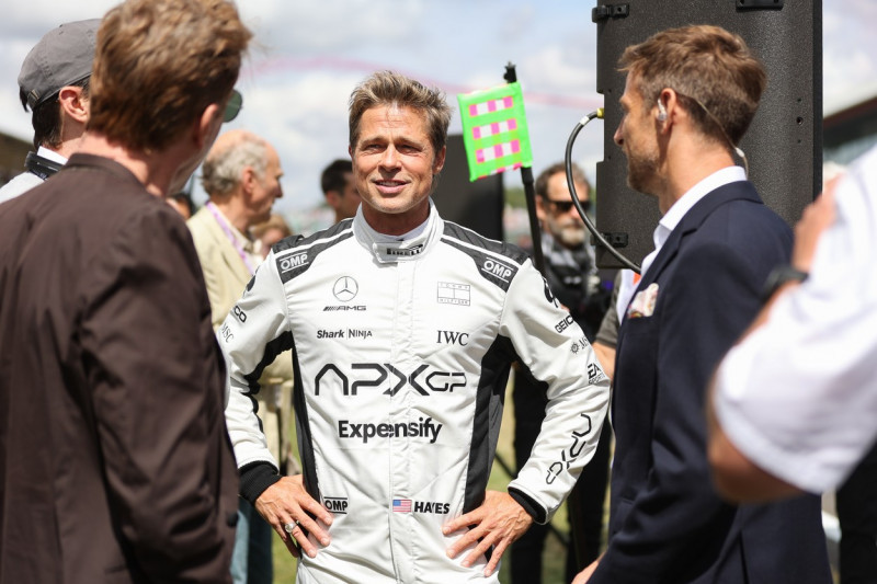 Brad Pitt Seen Filming Apex F1 At Silverstone