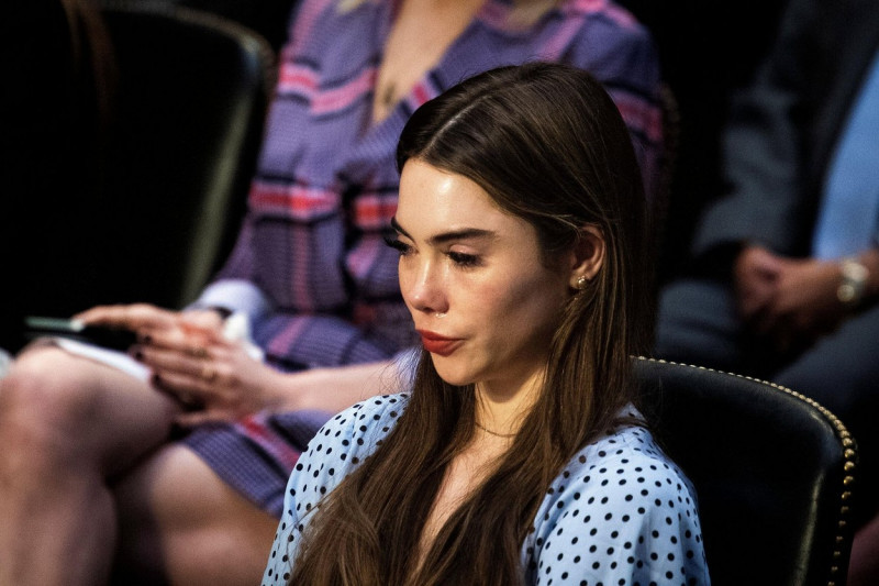 Former U.S. Olympic gymnast McKayla Maroney appears before a Senate Committee on the Judiciary hearing to examine the Inspector General's report on the Federal Bureau of Investigation's handling of the Larry Nassar investigation in the Hart Senate Office
