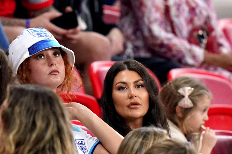 Ashleigh Behan girlfriend of England's Kalvin Phillips before the FIFA World Cup Group B match at the Ahmad Bin Ali Stadium, Al Rayyan, Qatar. Picture date: Tuesday November 29, 2022.