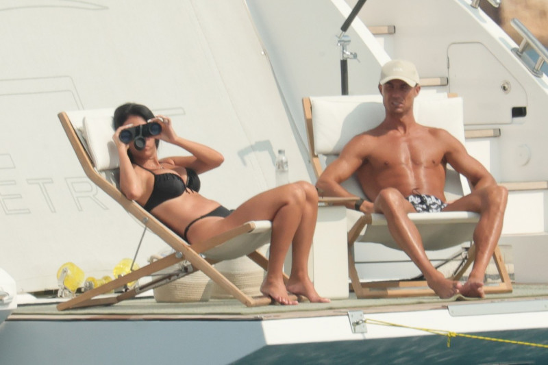 Cristiano Ronaldo And Georgina Rodriguez On A Yacht In Sardinia