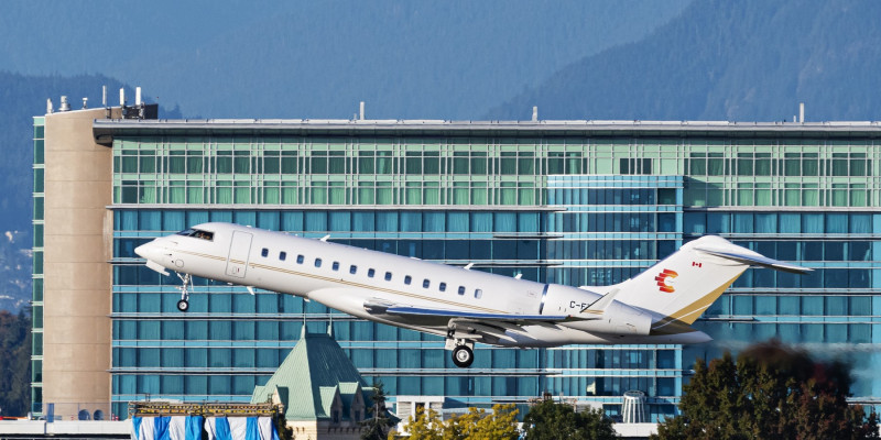 Airplanes at Vancouver International Airport October 2019