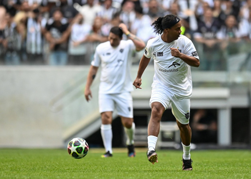 Arena MRV Former player Ronaldinho Gaucho, during a friendly match between the legends of Atletico Mineiro at Arena MRV,