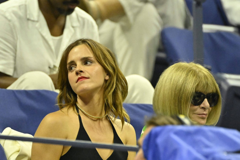 Tennis : Us Open 2023 - Emma Watson avec Anna Wintour dans la tribune officielle - Angleterre Tennis : US open 2023 - 06
