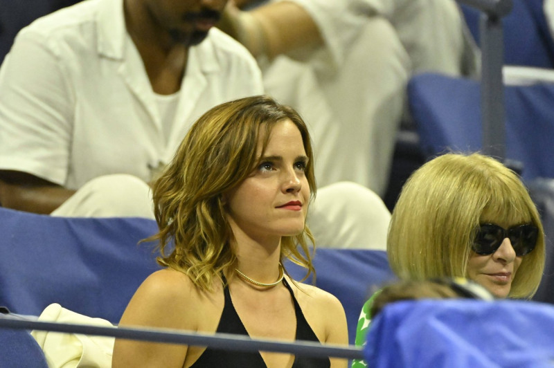 Tennis : Us Open 2023 - Emma Watson avec Anna Wintour dans la tribune officielle - Angleterre Tennis : US open 2023 - 06