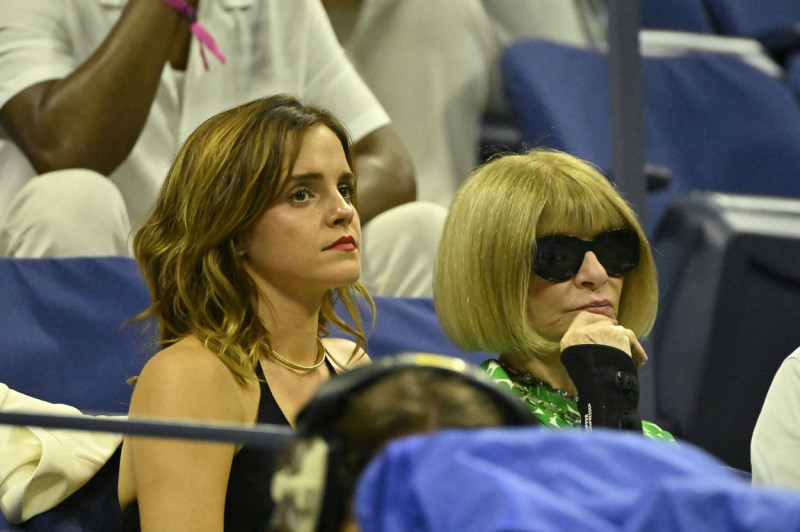 Tennis : Us Open 2023 - Emma Watson avec Anna Wintour dans la tribune officielle - Angleterre Tennis : US open 2023 - 06