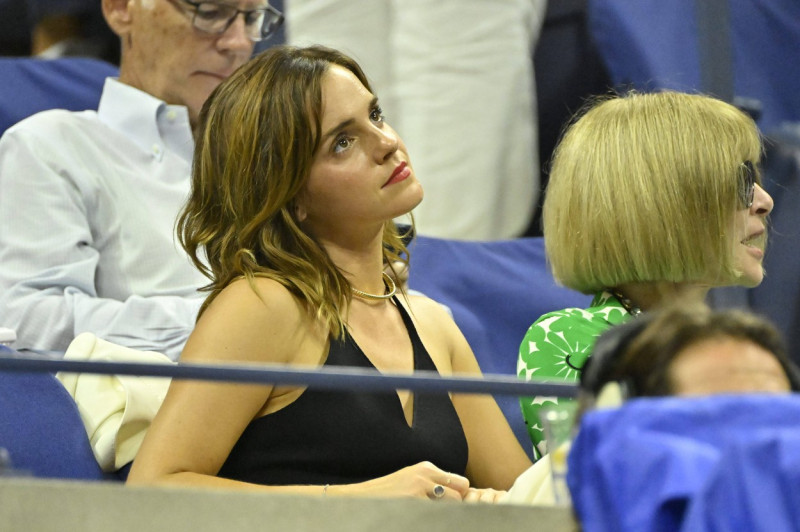 Tennis : Us Open 2023 - Emma Watson avec Anna Wintour dans la tribune officielle - Angleterre Tennis : US open 2023 - 06