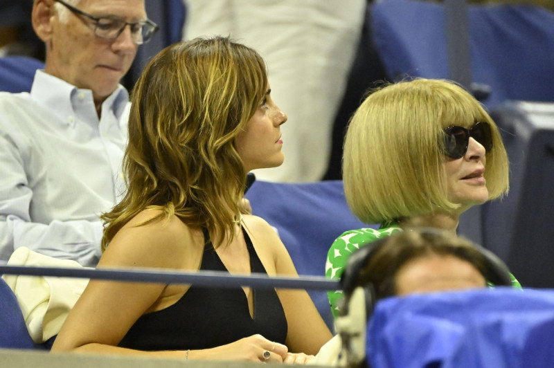 Tennis : Us Open 2023 - Emma Watson avec Anna Wintour dans la tribune officielle - Angleterre Tennis : US open 2023 - 06