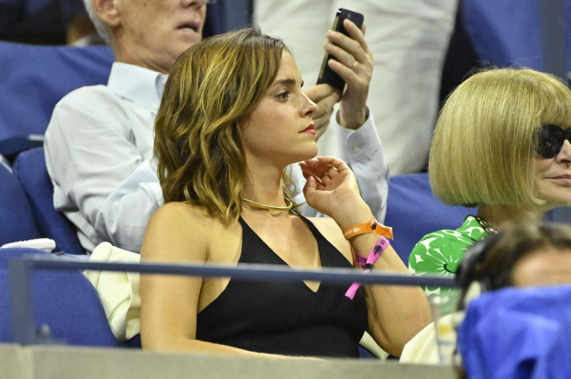 Tennis : Us Open 2023 - Emma Watson avec Anna Wintour dans la tribune officielle - Angleterre Tennis : US open 2023 - 06