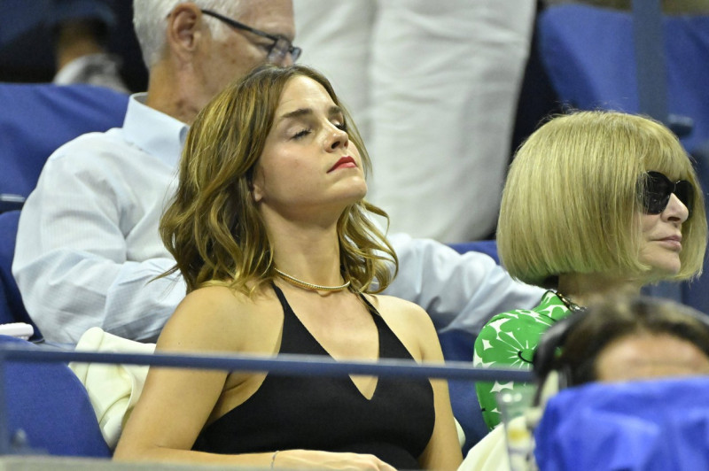 Tennis : Us Open 2023 - Emma Watson avec Anna Wintour dans la tribune officielle - Angleterre Tennis : US open 2023 - 06