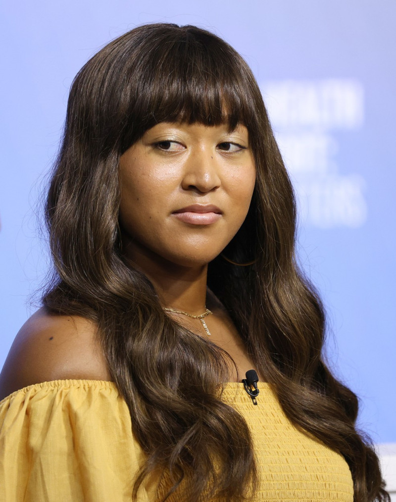 Naomi Osaka attends a mental health forum at the US Open