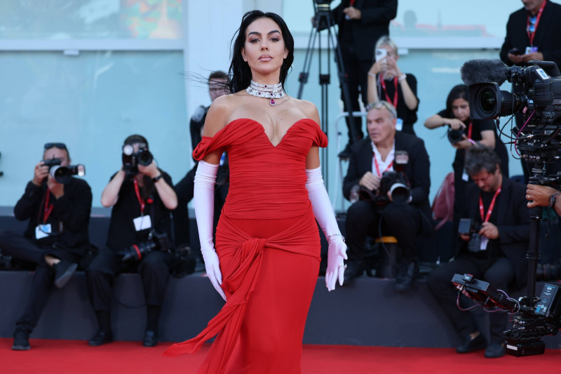 News - Enea red carpet - 80Â° Venice International Film Festival Georgina Rodriguez attends a red carpet for the movie E