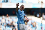 Manchester City's Erling Haaland celebrates with the match ball after scoring a hat-trick, following the Premier League match at the Etihad Stadium, Manchester. Picture date: Saturday September 2, 2023.