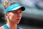 Simona Halep plays her seminfinal match at the French Open