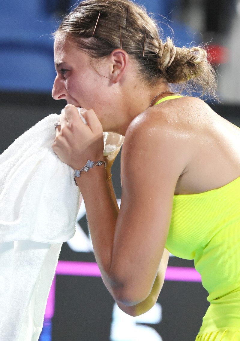 A first round match of the Toray Pan Pacific Open tennis tournament