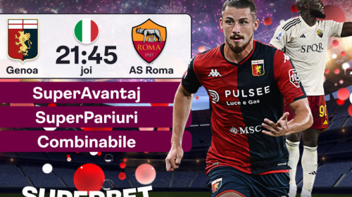 (P) Drăguşin şi Puşcaş împotriva lui Lukaku şi Mourinho. Supercotele pentru Genoa - Roma