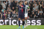 Newcastle United FC v Paris Saint-Germain FC, 04/10/2023 Paris Saint-Germain forward Kylian Mbappe (7) dejected hand on