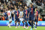 Newcastle Upon Tyne, England, 4th October 2023. Kylian Mbappe of Paris Saint Germain reacts after the UEFA Champions Lea