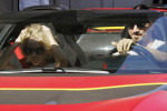 EXCLUSIVE: Zlatan Ibrahimovic spotted on his new Ferrari with wife Helena Seger in Milan