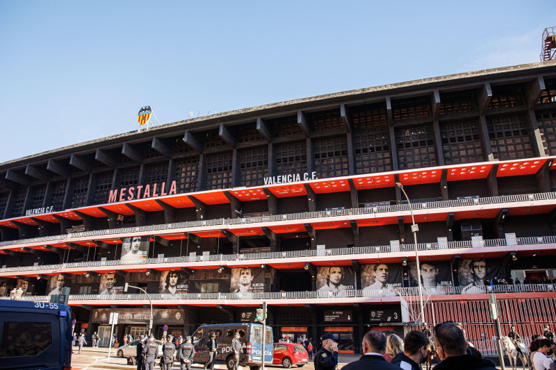 General view during the Liga match between Valencia CF and RCD Espanyol at Mestalla in Valencia, Spain.