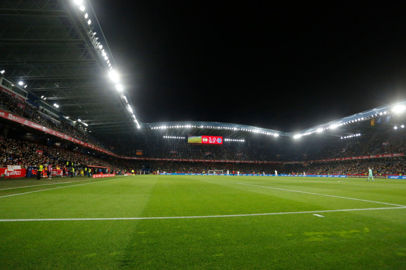 A general View of Riazor stadium during a friendly match between Spain and Iceland on March 29, 2022, in La Coruna, Spain