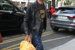 EXCLUSIVE: Pharrell Williams Wearing A Full Louis Vuitton Outfit (And Seen Holding The Infamous $1 Million USD LV Bag) Arrives At Royal Monceau Hotel