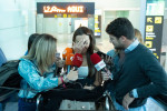 Dani Alves' ex-wife and children arrive in Barcelona.