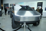 General views of Elon Musk's Tesla Cybertruck on display at Tesla in Meatpacking District in New York City