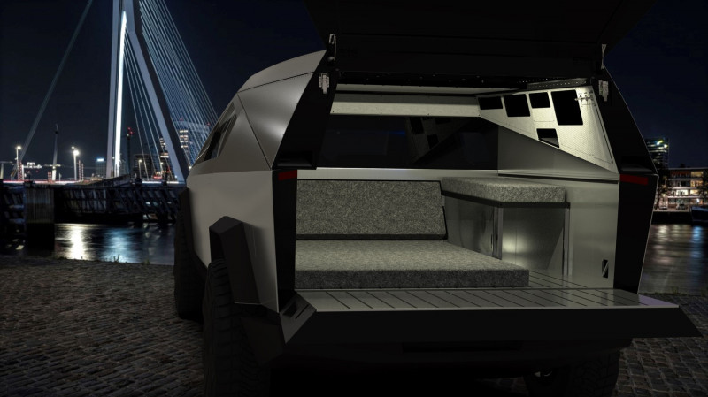 Space Camper Turns Cybertruck Into A `Swiss Army Knife`