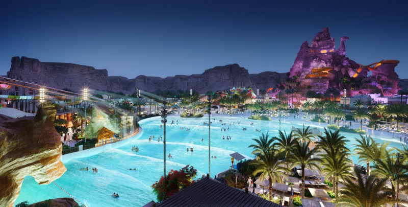 $750 million “world’s largest water park” spanning almost 340,000 square metres being built in Saudi Arabian desert