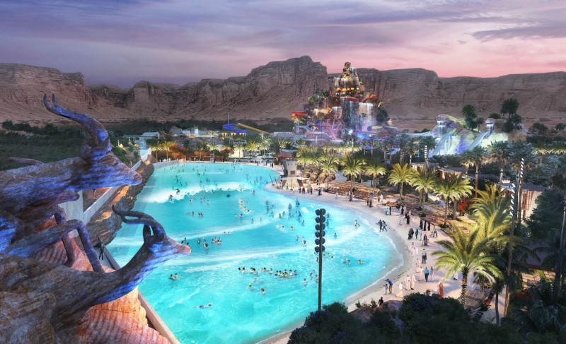 $750 million “world’s largest water park” spanning almost 340,000 square metres being built in Saudi Arabian desert
