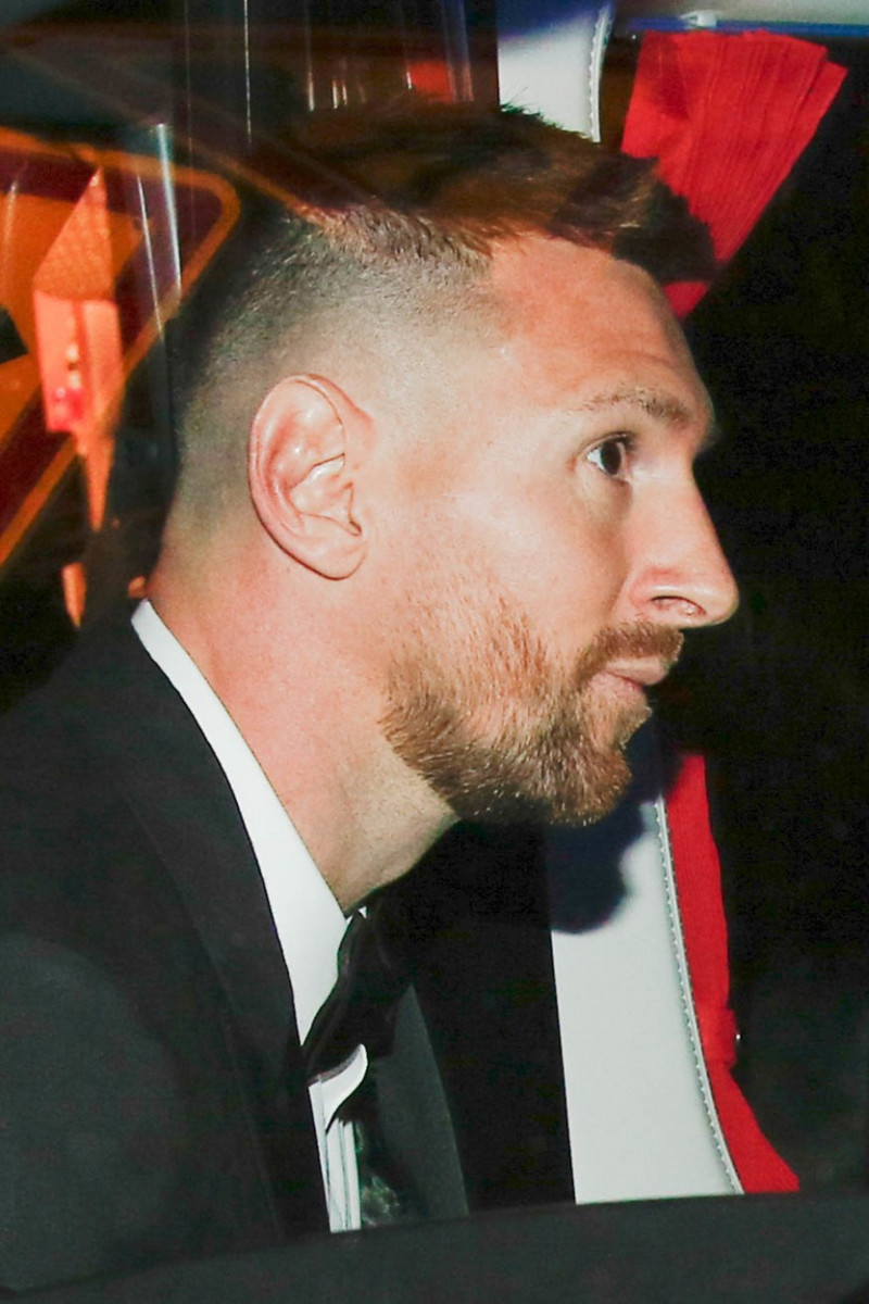 Lionel Messi leaving his hotel for Le Ballon d'Or in Paris
